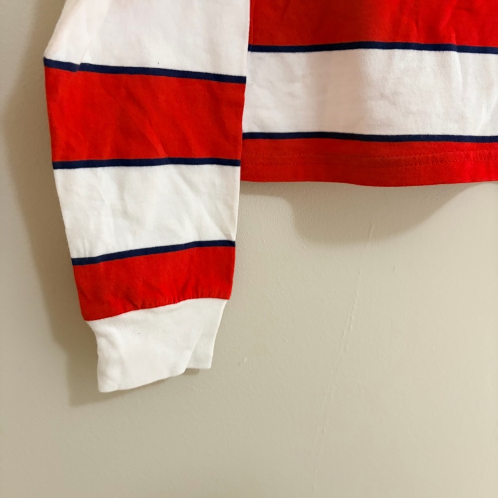 Dickies Red and White Striped Shirt Junior Large - Picture 6 of 7